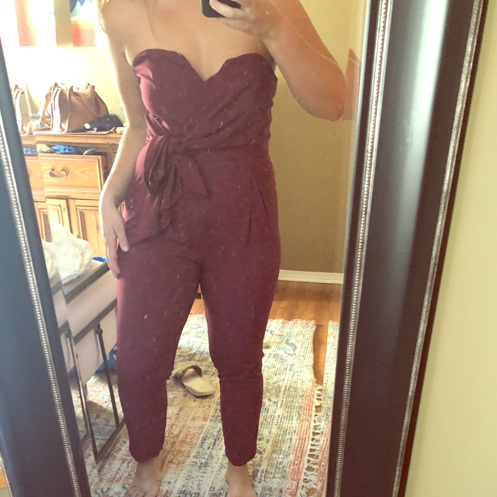 Maroon jumpsuit